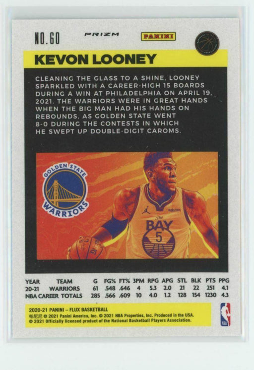 2020-21 Panini Flux #60 Kevon Looney Golden State Warriors Laser Prizm - Collectible Craze America