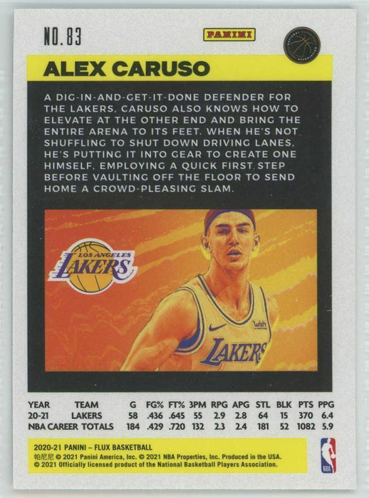 2020-21 Panini Flux #83 Alex Caruso Los Angeles Lakers - Collectible Craze America