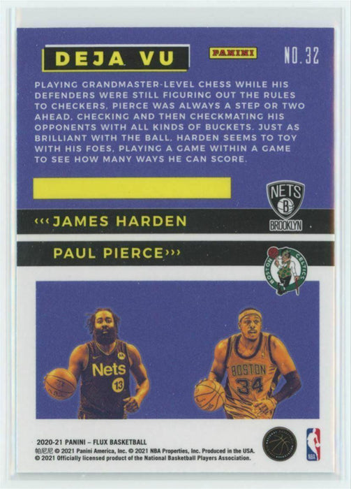 2020-21 Panini Flux Deja Vu #32 James Harden/Paul Pierce - Collectible Craze America