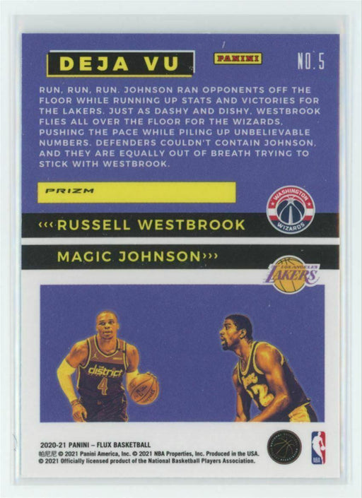 2020-21 Panini Flux Deja Vu #5 Russell Westbrook/Magic Johnson - Collectible Craze America