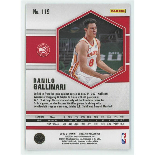 2020-21 Panini Mosaic Basketball #119 Danilo Gallinari Atlanta Hawks - Collectible Craze America