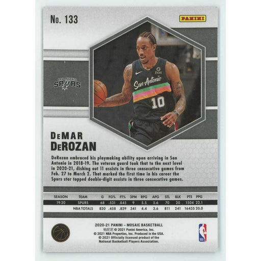 2020-21 Panini Mosaic Basketball #133 DeMar DeRozan San Antonio Spurs - Collectible Craze America