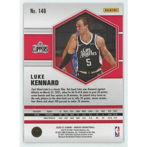 2020-21 Panini Mosaic Basketball #146 Luke Kennard Los Angeles Clippers - Collectible Craze America