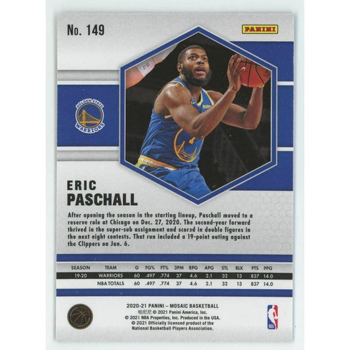 2020-21 Panini Mosaic Basketball #149 Eric Paschall Golden State Warriors - Collectible Craze America