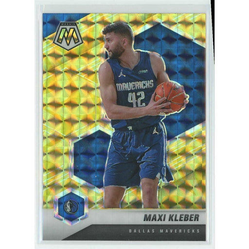 2020-21 Panini Mosaic Basketball #192 Maxi Kleber Dallas Mavericks Yellow Prizm - Collectible Craze America