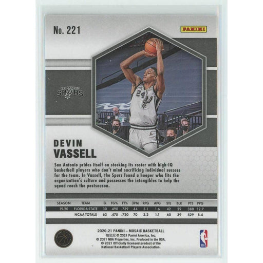 2020-21 Panini Mosaic Basketball #221 Devin Vassell RC San Antonio Spurs - Collectible Craze America