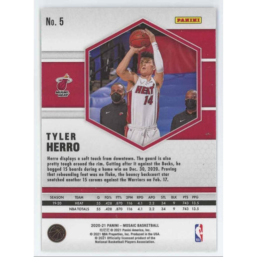 2020-21 Panini Mosaic Basketball #5 Tyler Herro Miami Heat - Collectible Craze America