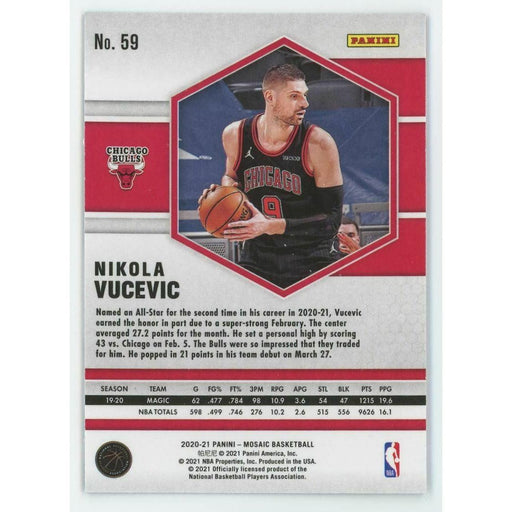 2020-21 Panini Mosaic Basketball #59 Nikola Vucevic Chicago Bulls - Collectible Craze America