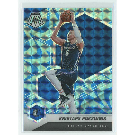 2020-21 Panini Mosaic Basketball #74 Kristaps Porzingis Dallas Mavericks Blue - Collectible Craze America