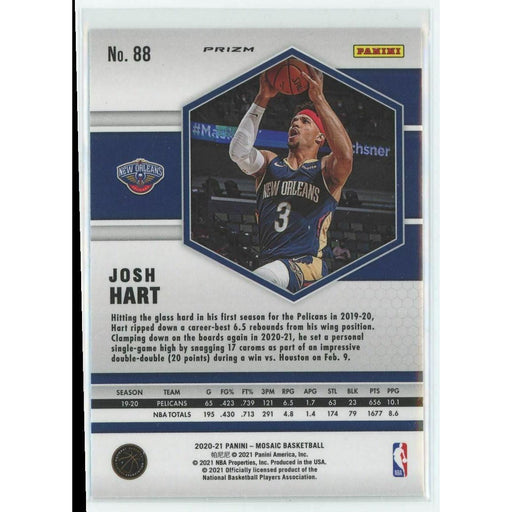 2020-21 Panini Mosaic Basketball #88 Josh Hart New Orleans Pelicans Blue Prizm - Collectible Craze America