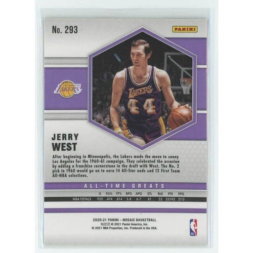 2020-21 Panini Mosaic Basketball All-Time Greats #293 Jerry West Los Angeles - Collectible Craze America