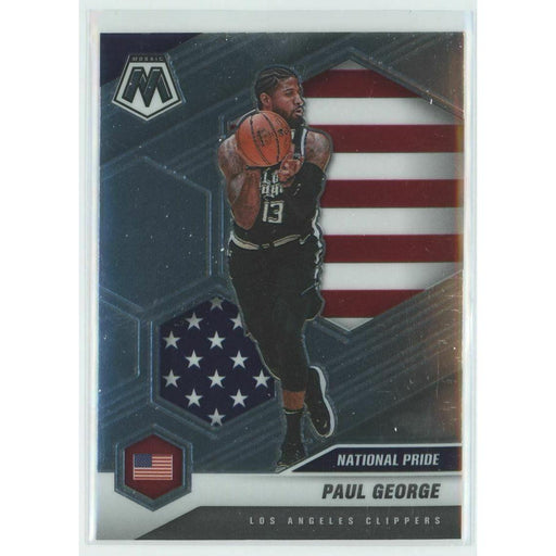 2020-21 Panini Mosaic Basketball National Pride #255 Paul George Los Angeles - Collectible Craze America