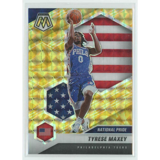 2020-21 Panini Mosaic Basketball National Pride #259 Tyrese Maxey Philadelphia - Collectible Craze America