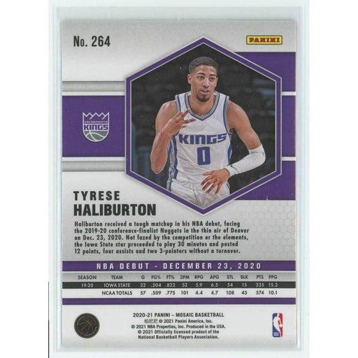 2020-21 Panini Mosaic Basketball NBA Debut #264 Tyrese Haliburton RC Sacramento - Collectible Craze America