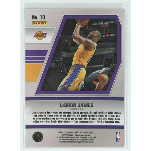 2020-21 Panini Mosaic Basketball Will To Win #10 LeBron James Los Angeles Lakers - Collectible Craze America