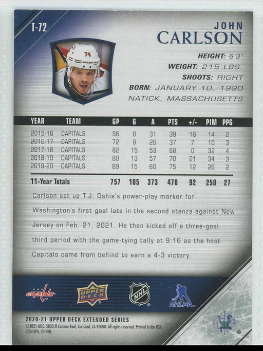 2020-21 Upper Deck 2005-06 Tribute #T-72 John Carlson Washington Capitals - Collectible Craze America