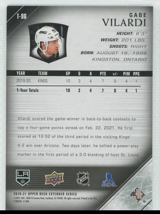 2020-21 Upper Deck 2005-06 Tribute #T-96 Gabe Vilardi RC Los Angeles Kings - Collectible Craze America