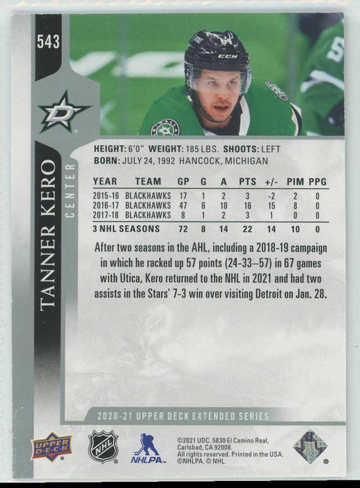 2020-21 Upper Deck #543 Tanner Kero Dallas Stars - Collectible Craze America
