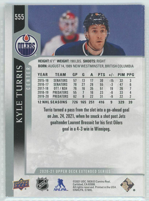 2020-21 Upper Deck #555 Kyle Turris Edmonton Oilers - Collectible Craze America