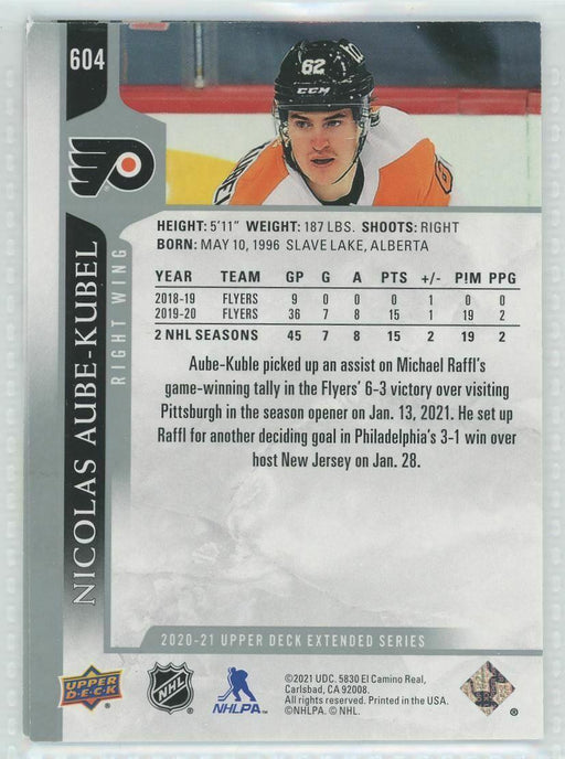 2020-21 Upper Deck #604 Nicolas Aube-Kubel Philadelphia Flyers - Collectible Craze America