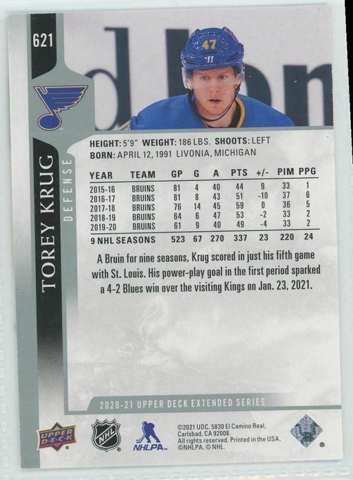 2020-21 Upper Deck #621 Torey Krug St. Louis Blues - Collectible Craze America