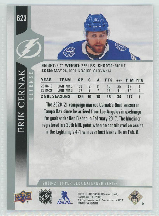 2020-21 Upper Deck #623 Erik Cernak Tampa Bay Lightning - Collectible Craze America