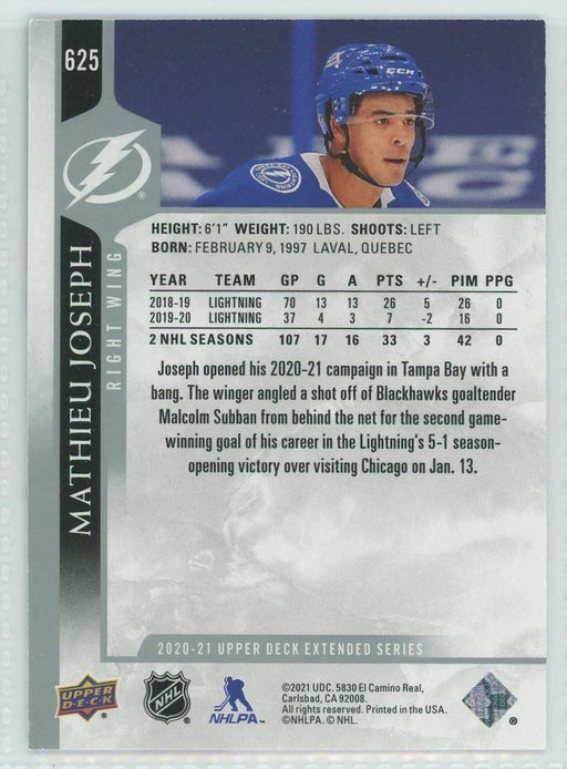 2020-21 Upper Deck #625 Mathieu Joseph Tampa Bay Lightning - Collectible Craze America