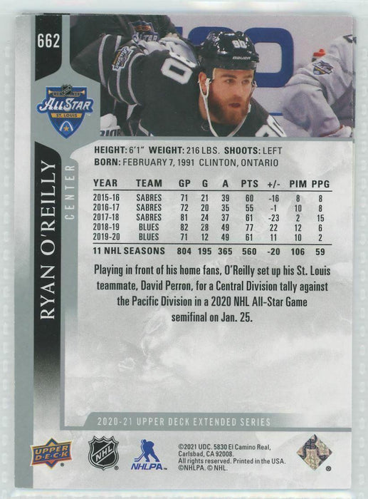 2020-21 Upper Deck #662 Ryan O'Reilly St. Louis Blues - Collectible Craze America