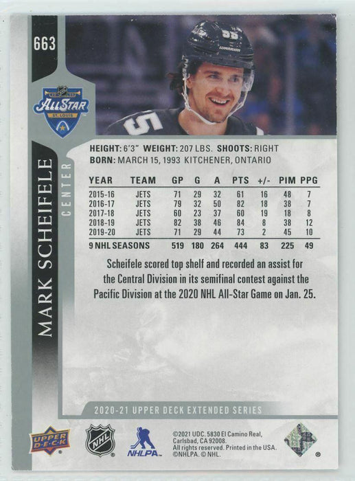 2020-21 Upper Deck #663 Mark Scheifele Winnipeg Jets - Collectible Craze America