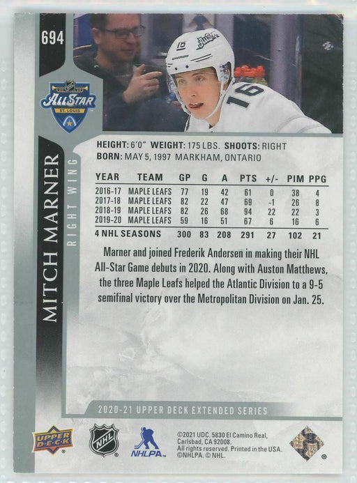 2020-21 Upper Deck #694 Mitch Marner Toronto Maple Leafs - Collectible Craze America