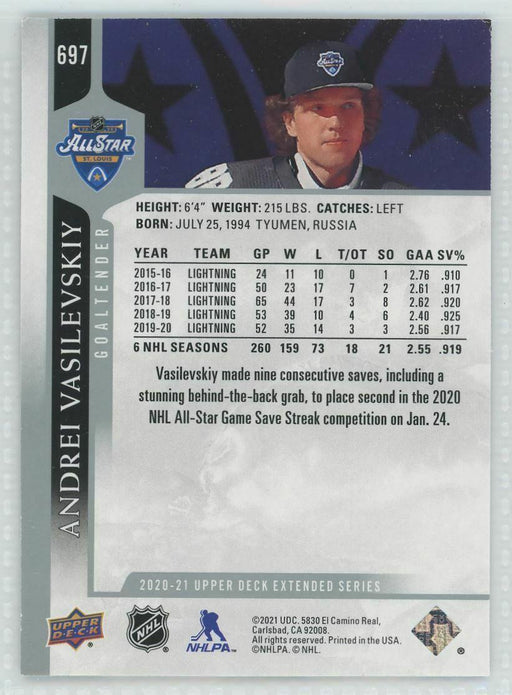 2020-21 Upper Deck #697 Andrei Vasilevskiy Tampa Bay Lightning - Collectible Craze America