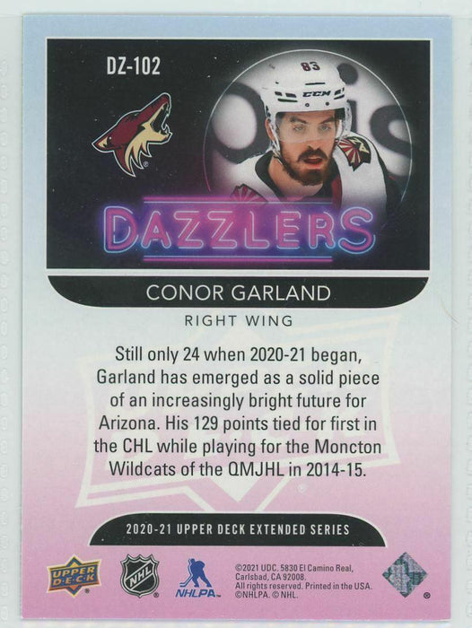 2020-21 Upper Deck Dazzlers #DZ-102 Conor Garland Arizona Coyotes - Collectible Craze America