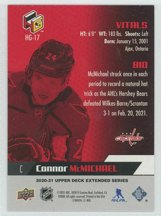 2020-21 Upper Deck HoloGrFx Rookies #HG-17 Connor McMichael Washington Capitals - Collectible Craze America