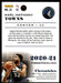 Karl-Anthony Towns 2020 Panini Chronicles Basketball Green Back of Card