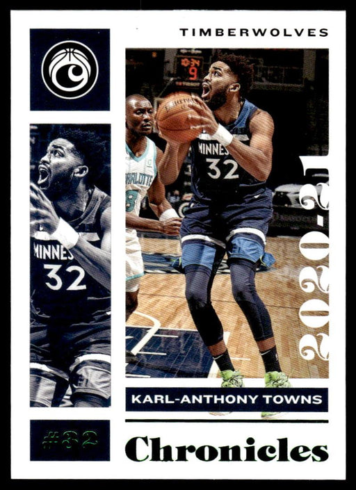 Karl-Anthony Towns 2020 Panini Chronicles Basketball Green Front of Card