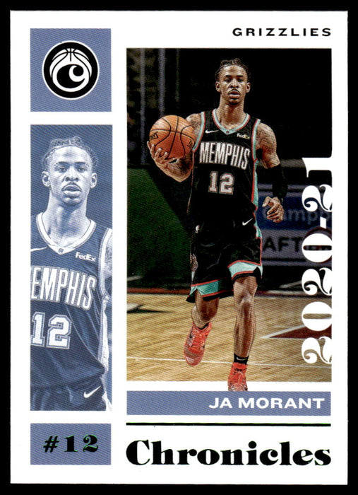 Ja Morant 2020 Panini Chronicles Basketball Green Front of Card