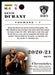 Kevin Durant 2020 Panini Chronicles Basketball Chronicles Back of Card