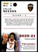 Collin Sexton 2020 Panini Chronicles Basketball Chronicles Back of Card