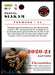 Pascal Siakam 2020 Panini Chronicles Basketball Chronicles Back of Card