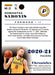 Domantas Sabonis 2020 Panini Chronicles Basketball Chronicles Back of Card