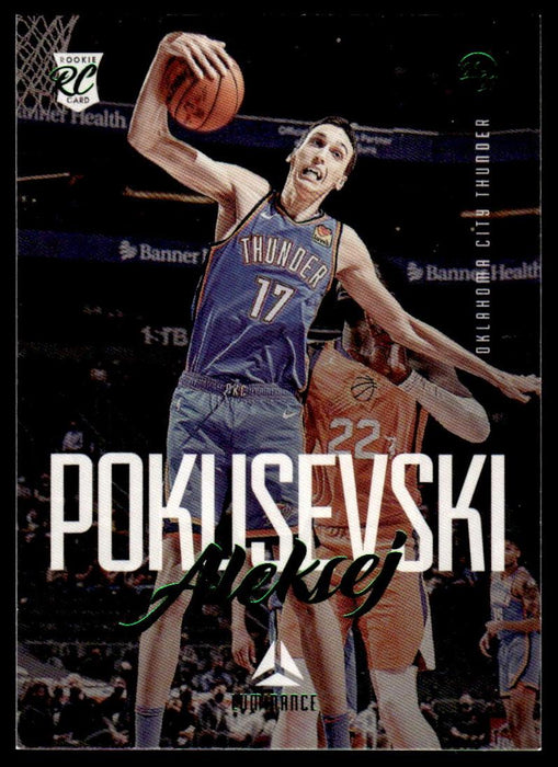 Aleksej Pokusevski 2020 Panini Chronicles Basketball Green Luminance Front of Card