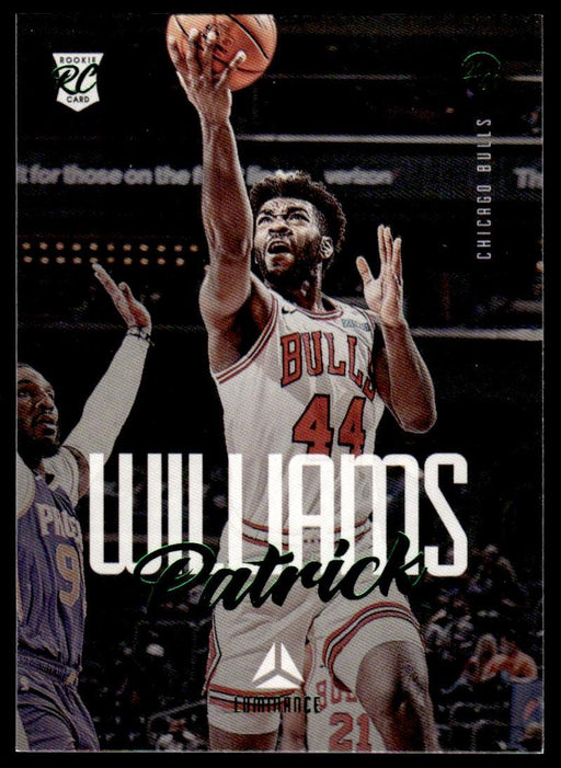 Patrick Williams 2020 Panini Chronicles Basketball Green Luminance Front of Card