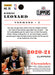 Kawhi Leonard 2020 Panini Chronicles Basketball Chronicles Back of Card