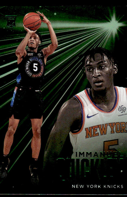 Immanuel Quickley 2020 Panini Chronicles Basketball Green Essentials Front of Card