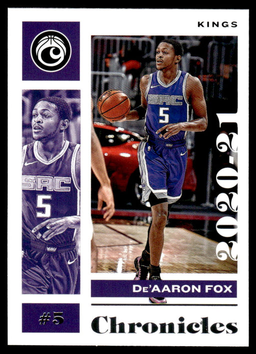 De'Aaron Fox 2020 Panini Chronicles Basketball Chronicles Front of Card