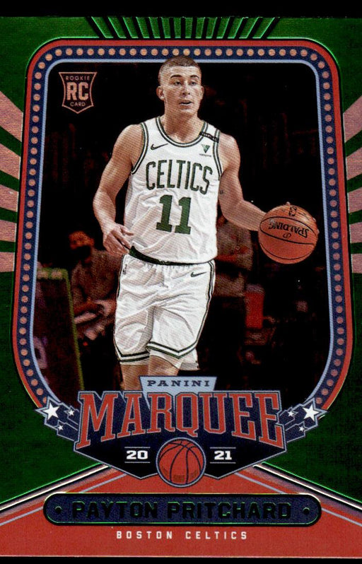 Payton Pritchard 2020 Panini Chronicles Basketball Green Marquee Front of Card