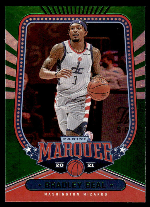 Bradley Beal 2020 Panini Chronicles Basketball Green Marquee Front of Card