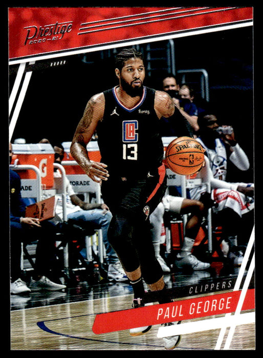 Paul George 2020 Panini Chronicles Basketball Prestige Front of Card