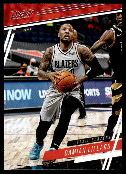 Damian Lillard 2020 Panini Chronicles Basketball Prestige Front of Card