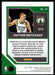 Payton Pritchard 2020 Panini Chronicles Basketball Threads Back of Card